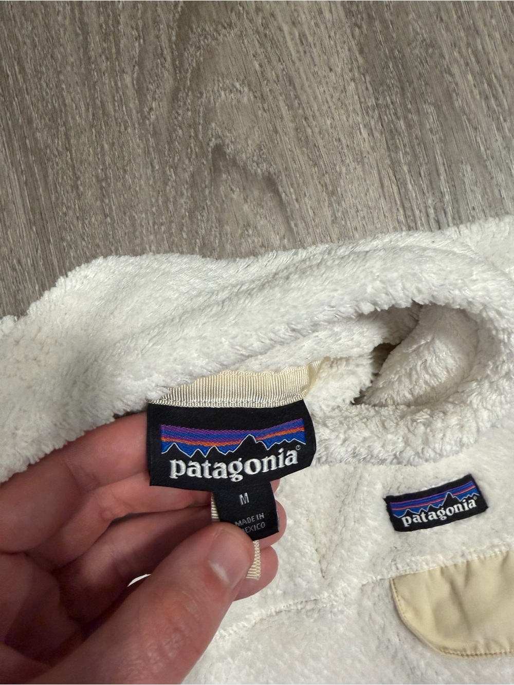 Patagonia Girls M Ivory Re-Tool Snap T Fleece Pullover Polartec Jacket - Picture 3 of 7